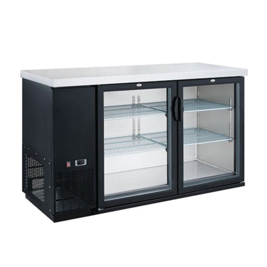 Dukers - DBB48-H2, Commercial 49” 2 Glass Door Bar and Beverage Refrigerators