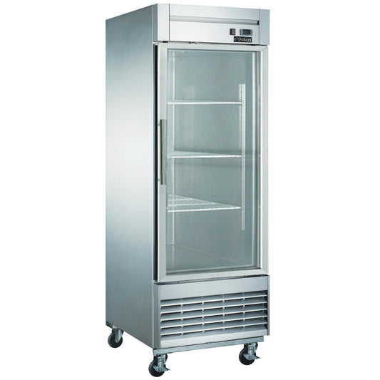 Advance Kitchen Pros - D28R-GS1, Commercial 27-1/2" Single Glass Door Reach-in Refrigerator