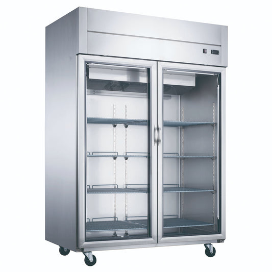 Advance Kitchen Pros - D55AR-GS2, Commercial 55-1/8″ 2 Glass Door Reach-in Refrigerator
