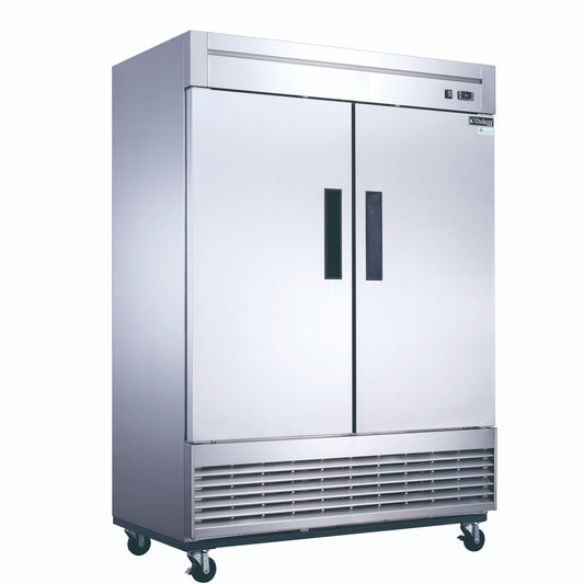 Advance Kitchen Pros - D55F, Commercial 55-1/8″ 2 Solid Door Reach-In Stainless Steel Freezer