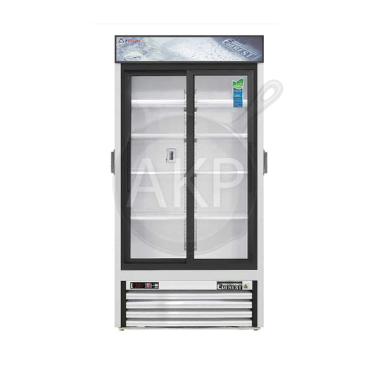 Everest - EMGR33C, Commercial 39" 2 Sliding Glass Door Chromatography Merchandiser Refrigerator 33 Cu.ft.