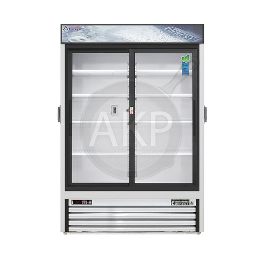 Everest - EMGR48C, Commercial 53" 2 Sliding Glass Door Chromatography Merchandiser Refrigerator 48 Cu.ft.