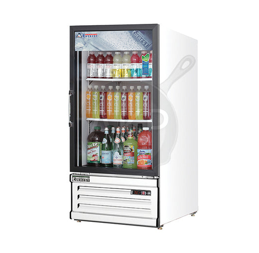 Everest - EMGR8, Commercial 24" 1 Swing Glass Door Merchandiser Refrigerator