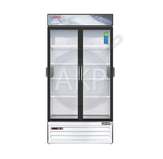 Everest - EMSGR33C, Commercial 39" 2 Swing Glass Door Chromatography Merchandiser Refrigerator 36 Cu.ft