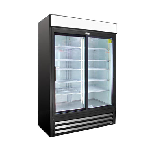 Excellence Industries VR-45SLD, Commercial 51" 2 Sliding Glass Door Merchandiser Refrigerator
