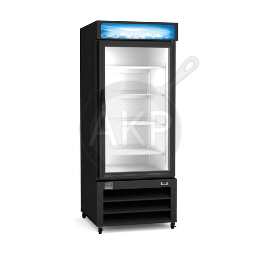 Kelvinator Commercial 738247, Merchandiser Refrigerator 12 cu.ft 1 Glass Door, black (R290)