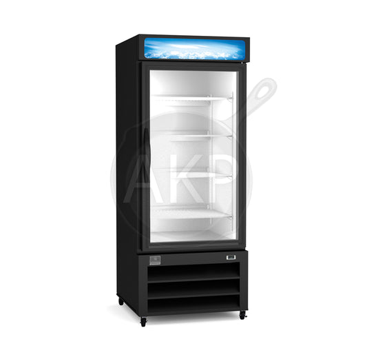 Kelvinator Commercial 738250, 1 Glass Door Merchandiser Freezer 23 cu.ft black (R290)