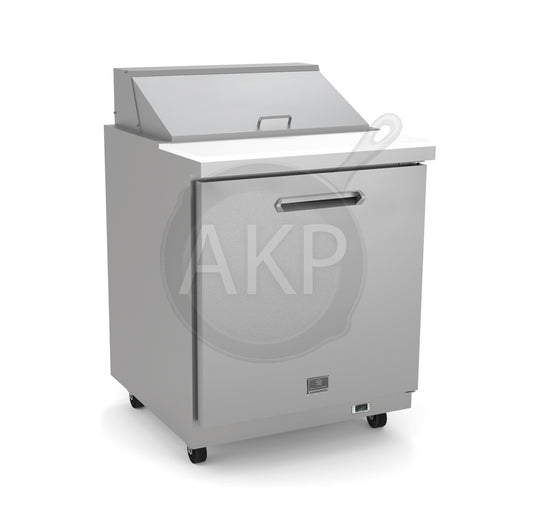 Kelvinator Commercial 738255, 27"  1 Door Sandwich Salad Prep Table 8GN 1/6 containers Stainless Steel (R290)