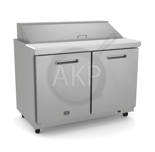 Kelvinator Commercial 738256, 48" 2 Door Sandwich Salad Prep Table 12GN 1/6 containers Stainless Steel (R290)