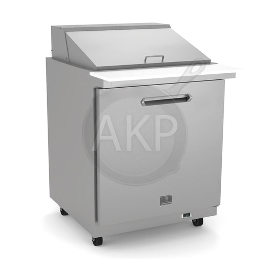 Kelvinator Commercial 738259, 29" 1 Door Mega Top Sandwich Salad Prep Table with 9GN 1/6 containers Stainless Steel (R290)
