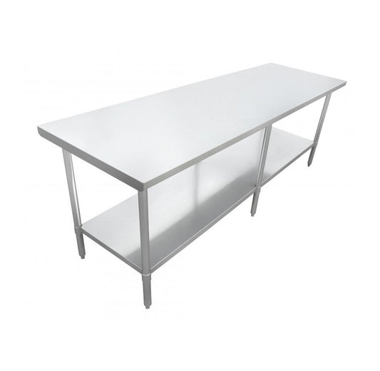 Omcan 19141, 24″ x 96″ Commercial 20-Gauge 430 All Stainless Steel Work table