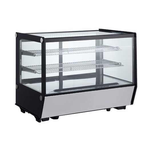 Omcan RS-CN-0160-5, 35" Square Glass Countertop Refrigerated Display Showcase 160 L