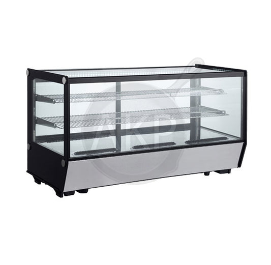 Omcan RS-CN-0202-5, 48" Square Glass Countertop Refrigerated Display Showcase 202 L