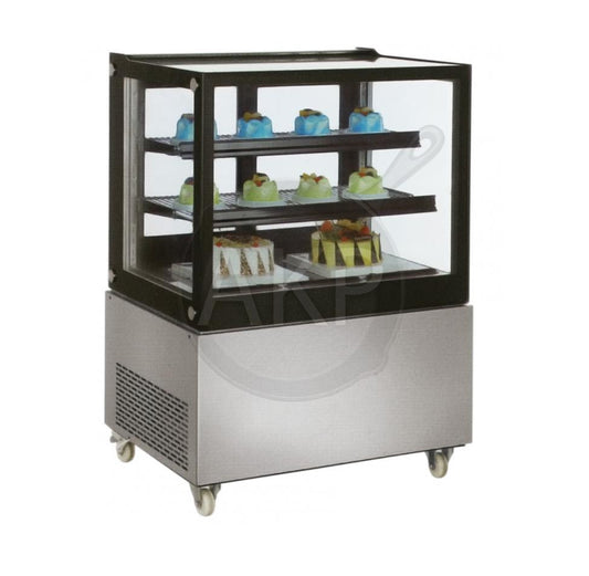 Omcan RS-CN-0370-S, 48" Square Edge Refrigerated Floor Display Case with 370 L capacity