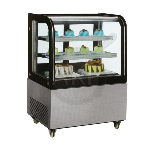 Omcan RS-CN-0370, 48" Curved Edge Refrigerated Floor Display Case with 370 L capacity