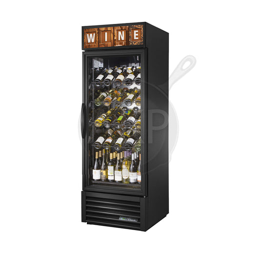 True GDM-23W-HC~TSL01, 27" 1 Glass Swing Door Wine Merchandiser Refrigerator