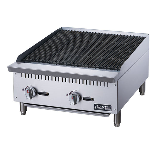 Dukers - DCCB24, Commercial 24" Countertop Charbroiler / Char broiler Natural Gas / Propane