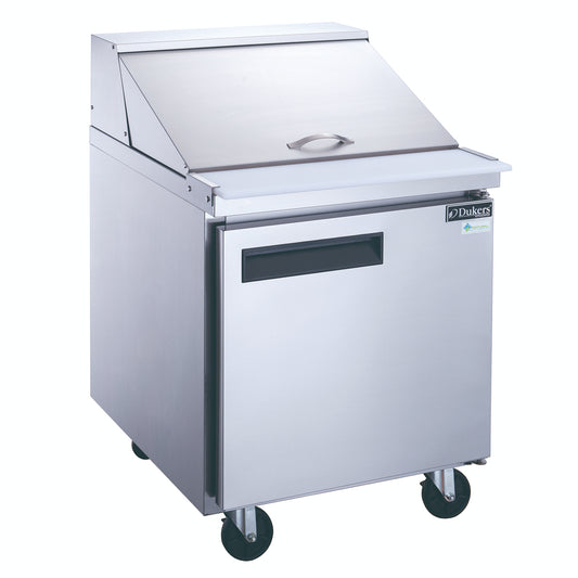 Dukers DSP29-12M-S1, 29" 1 Door Commercial Food Prep Table Refrigerator in Stainless Steel Mega Top
