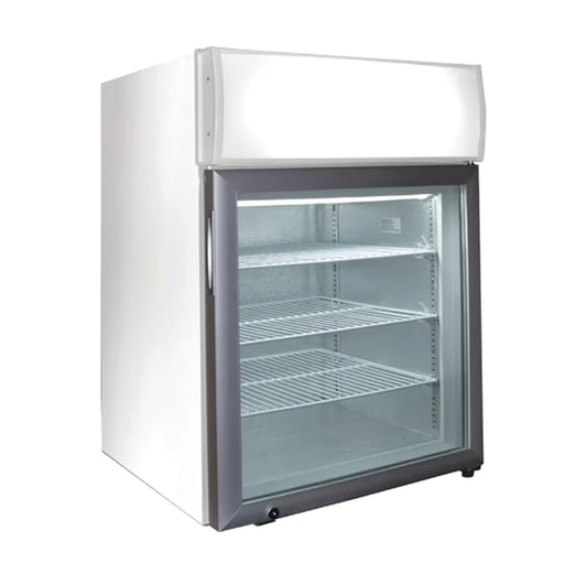 Excellence Industries CTF-2HCMS, Commercial 22" Countertop 1 glass door Merchandiser Freezer 1.9cu.ft